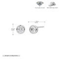 wholesale 925 Sterling Silver Minimalist Round Zircon Stud Earrings For Women-0-9