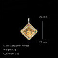 wholesale Gold-plated 925 Silver High Carbon Diamond Bodhisattva Mahasthamaprapta Year of the Horse Zodiac Rhombus Birth Guardian Buddha Baby Buddha Pendant-0-1