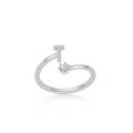 wholesale S925 Sterling Silver 26 Letter Ring, Fashionable Minimalist Everyday Versatile Open-Ended Adjustable One-Size Ring-0-24