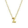 wholesale Metal 925 Silver Plain 26 Letters Pendant Necklace, Ins Luxury Hot-selling Choker-0-28