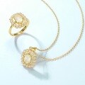 wholesale [Gold Plated 925 Silver] New Japanese Retro Court-style Grape Stone Geometric Pendant Collarbone Chain, Niche Design-0-4