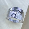 wholesale S925 Silver Edition 3mm Zircon High-End Wide Band Ring for Women, Fashionable and Luxurious-0-3