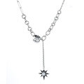 wholesale S925 Sterling Silver Cross Maple Leaf Pearl Necklace for Women Hip-hop Dark Minimalist Style Niche Design Trendy Internet-famous Necklace-0-4