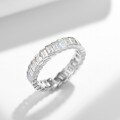18k Gold-Plated S925 Silver 2*3mm Moissanite Full Diamond Eternity Band-0-1