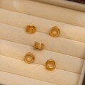 wholesale Gold-plated S925 Silver Double-sided Concave Spacer Beads Loose Beads for Handmade Jewelry Making, Pearl Necklace DIY Accessories-0-2