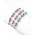 wholesale 925 Sterling Silver Shining Colorful Zircon Bracelet for Women, Minimalist Luxury Small Brand High-End Fashion Versatile Elegant Full Diamond Jewelry-0-0