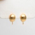 wholesale S925 sterling silver brushed matte gold earrings for women, minimalist and elegant with a sophisticated charm-0-0