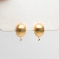 wholesale S925 sterling silver brushed matte gold earrings for women, minimalist and elegant with a sophisticated charm-BE0291-Gold>925 Silver