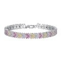 wholesale S925 Sterling Silver European and American INS New Women's Bracelet Dopamine Colorful Zircon High-End Fashion Versatile Series Jewelry-0-6