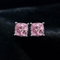 S925 Sterling Silver Oval Emerald-Cut Stud Earrings for Fashionable Commuting-0-8