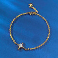 wholesale S925 Silver New Lucky Star Bracelet from Zhuozhifang Jewelry, Fashionable and Elegant, Ins-Inspired Light Luxury Style for Daily Wear-0-0