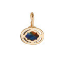 wholesale S925 Silver Plated 14K Gold Japanese-style Small Retro Multi-color Stone Pendant-0-4