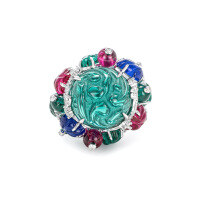 wholesale 925 Silver Gold-Plated Ring with High Carbon Diamonds, High-End Jewelry Fruit Basket Design, Versatile Accessory for Women-Fruit Pack  120 catties or less US size 7 (HK size 14-15 EU size 55) Ring length: approximately 55mm