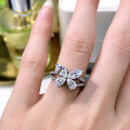wholesale S925 Silver with Diamond Butterfly Ring for Women, Zhuo Zhifan New Edition,-0-3
