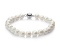 S925 Sterling Silver Simple Natural Freshwater Pearl Bracelet for Women-0-6