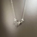 wholesale S925 Sterling Silver Robin Small Swallow Necklace Bird Flock Collarbone Chain Women Simple and Elegant Flying Bird Graceful Necklace-0-1
