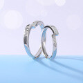 wholesale S925 Silver LOVE Ring Couple Set, Minimalist Open-Ended Matching Bands for Men and Women, Wholesale and Drop Shipping-0-2