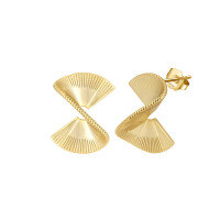 wholesale Silver geometric earrings minimalist style, advanced sense, autumn new unique temperament earrings wholesale-Platinum 3.5g 925 silver