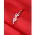 wholesale 925 Sterling Silver Cat's Eye Koi Fish Bracelet for Women, Woven Red String Small-Scale Rope Gift for Best Friend or Girlfriend New Year's Present-0-1