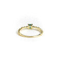 wholesale Wholesale jewelry manufacturers 10K gold minimalist geometric fashion commuter emerald ring-0-3