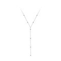wholesale Sterling Silver Y-Shaped Pearl Stream Pendant Choker Necklace for Women, Korean Style Sweet and Fresh D8736-0-4