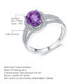 wholesale S925 silver luxurious jewelry amethyst ring for women, cross-border fashion, unique, set with natural gemstones-0-1