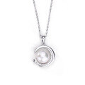 wholesale S925 sterling silver necklace for women with natural freshwater pearls, fashionable collarbone chain, small and unique design star and moon necklace and earring set-0-5