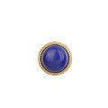 wholesale Sterling Silver Gold Plated Natural Lapis Lazuli Classic 8mm Round Spacer Beads DIY Semi-finished Bracelet Necklace Accessories-0-4