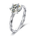 wholesale S925 Silver Moissanite Ring for Women, Vine Six-Prong Ring, Amazon E-Commerce Best Seller-0-1
