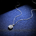 Sterling Silver 1-Carat Moissanite Pendant Necklace, Women's Fashion-0-1