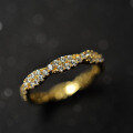 wholesale S925 Gold-Plated Metal, Mu Jing New Ring Full Circle Diamond Minimalist Ring for Women Stackable Ring One-Piece Drop Shipping-0-3