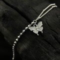 wholesale S925 Sterling Silver Fragmented Silver Diamond-Inlaid Butterfly Connected Bracelet, Simple and Advanced Niche Design, Ins-Style Hand Jewelry-0-0