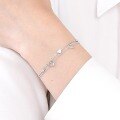 wholesale S925 Sterling Silver Full Pavé Zirconia Hollow-Out Heart Bracelet, Fresh and Sweet Niche Design Valentine's Day Gift Bracelet-0-3