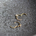 wholesale 9K Gold Wholesale Korean Mini Four-Prong Zircon Ear Cartilage Stud Earrings for Women, Non-Fading-0-3