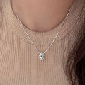 wholesale S925 Sterling Silver Women's English Letter R Necklace Korean Minimalist Versatile Ins Cold Luxury Collarbone Chain-0-0