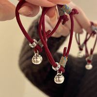 wholesale S925 Sterling Silver Persimmon Wishing Red String Bracelet, Small Niche Design, New Chinese Style with Persimmon Pendant, Red String for Birth Year-Distressed 925 silver