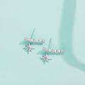 wholesale S925 Sterling Silver Moissanite Stud Earrings for Women, Eight-Pointed Star Earrings, Classic, Simple, Fashionable, Elegant, Personalized and Versatile-0-1