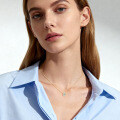 S925 Silver D Color Moissanite Simple Sparkling Necklace-0-1