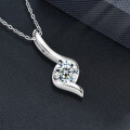 S925 Sterling Silver Moissanite Women's Necklace, Light Luxury Pendant, Hot-0-0