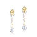 wholesale S925 Sterling Silver Korean and Japanese New Style Women's Earrings, Fashion Elegant Pearl Earrings Long Drop High-end Feeling Earrings Manufacturer Wholesale-0-5
