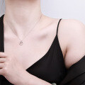 Sterling Silver Iridescent Butterfly Necklace, a Light Luxury Versatile Pendant-0-2