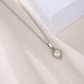 wholesale S925 Sterling Silver New Style Simple Women's Pendant Necklace with Freshwater Pearls Wholesale-0-3