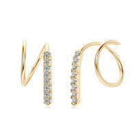 S925 Sterling Silver D-color Moissanite Bow Earrings-P Style [Clearance Sale - Free Shipping] K Gold  925 Silver