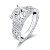 S925 Sterling Silver Geometric Square Wedding Ring for Women, Ins Style Clearance with Free Shipping.-Style K [Clearance Sale with Free Shipping]  US Size 7.5