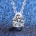 S925 Sterling Silver Moissanite Simple and Versatile Necklace Wholesale-0-0