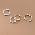 wholesale S925 Silver Twisted Square Ear Clasps Korean Style Minimalist Small Summer Line Earrings M00803-0-1