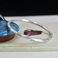 wholesale 9999 Silver "Lucky Ginkgo" Hand-Chiseled Ginkgo Leaf Bracelet, Solid Silver Open-Arm Bangle for Young Women-0-3