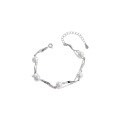 wholesale S925 sterling silver pearl double-layer bracelet for women, luxurious and sophisticated, fashionable and unique, exquisite imitation pearl hand accessory, perfect gift for best friends-0-4
