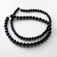 wholesale Black Agate Beaded Necklace, Y00665, Same as Korean Fever Blogger's Style, Minimalist and Niche Aesthetic-Black Onyx Necklace-4mm>s925