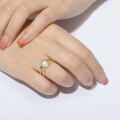 wholesale S925 Silver White Opal Strawberry Light Luxury Stackable Pear-Shaped Synthetic Opal Ring-0-3